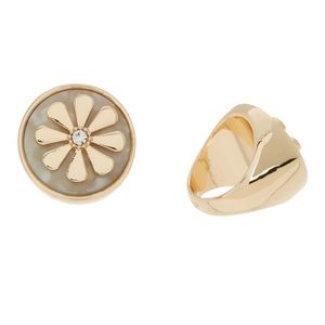MELROSE AND MARKET 
Resin Inlay Flower Ring